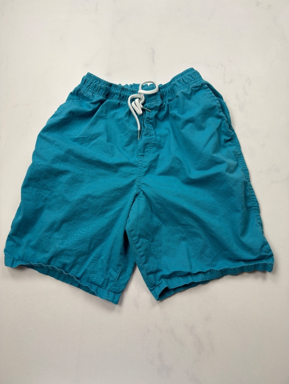Cat & Jack Blue Twill Elastic Waist Drawstring Shorts - Boys XXL Husky